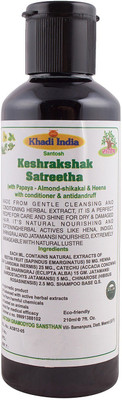 

Khadi India Keshrakshak Satreetha with Papaya-Almond-Shikakai & Heena with Conditioner & Antidandruff Shampoo (210 ml)(210 ml)