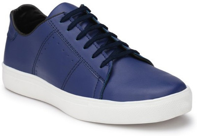 

OPTIFEET Men's Blue Synthetic Leather Trendy Sneakers Sneakers For Men(Blue