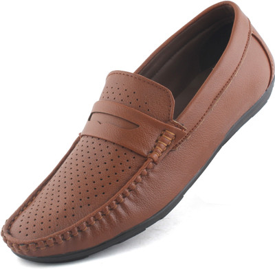 REDFOOT Leather Loafers Shoes For Men Loafers For Men(Brown, Black