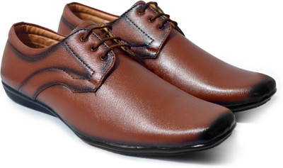 

Feetway Flat Soft Slip On Synthetic Leather Formal Shoes For Men Derby For Men(Tan