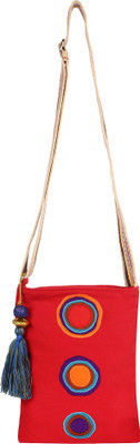 

Anekaant Women Casual Red Canvas Sling Bag