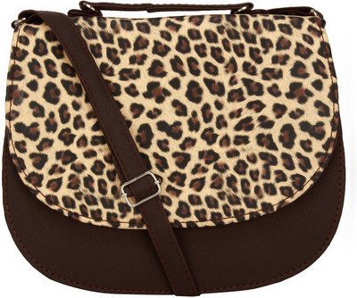 

BumBart collection Women Evening/Party Brown PU Sling Bag