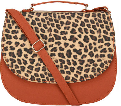 

BumBart collection Women Casual Tan PU Sling Bag