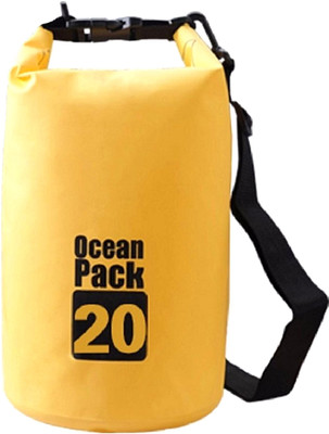

Lemish 20L Barrel-Shaped Pvc Tarp River Trekking Drifting Seal Rafting Bag Ocean Pack Waterproof Bag Dry Bag For Outdoor-Yellow Small Travel Bag(Yellow)