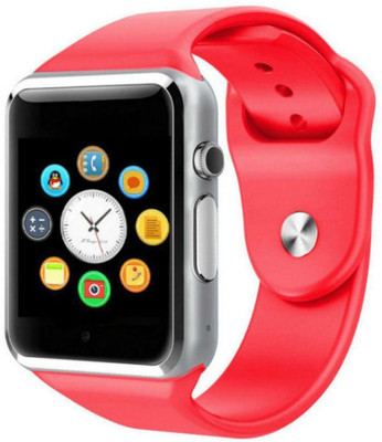 

MUSTTALK Bluetooth Smart Watch A1 - Touch Screen Smart Wrist Watch Smartwatch Phone with SIM Card Slot Camera Pedometer Sport Tracker for IOS iPhone Android Samsung LG MI Smartphones for Men Women Child Red Smartwatch(Red Strap Free Size)
