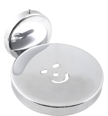 

RoyaL Indian Craft Heavy Duty Stainless Steel Round Shape Smile Soap Holder(Silver)