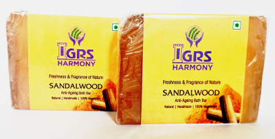 

IGRS Harmony Natural Sandal Wood Soap 100g(200 g, Pack of 2)