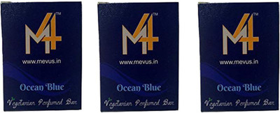 

M4 Mevus Ocean Blue Soap Bar Pack of 3 (MEVUS-008)(300 g, Pack of 3)