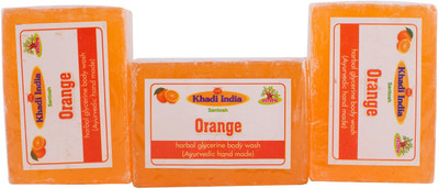 

Khadi India Santosh Orange Harbal Glycerin Body Wash Soap (Ayurvedic Hand Made) (Pack of 3)(375 g, Pack of 3)