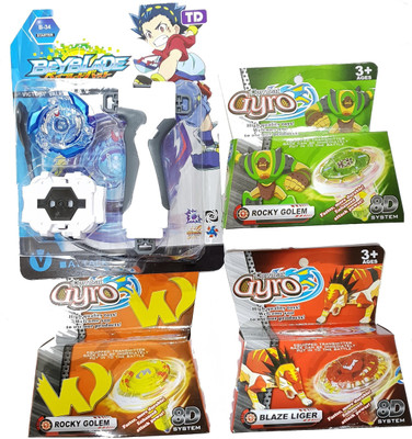 

Beyblade Burst Series Victory Valkyrie and Fighter Beys 4 in 1 Combo(Blue, Red, Green, Multicolor)