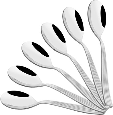 

Shapes Alpine Stainless Steel Dessert Spoon Set(Pack of 6)