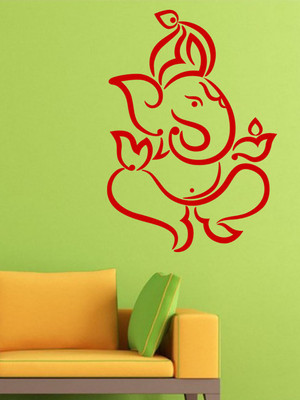 ALLURE 72 cm Lord Ganesh_2 Self Adhesive Sticker(Pack of 1)