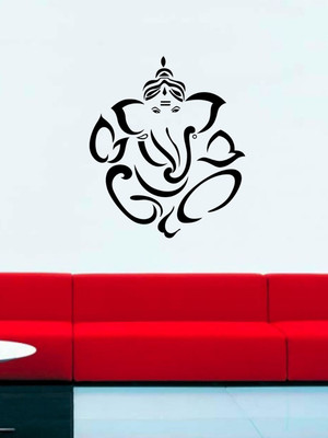ALLURE 64 cm Ganesh ji_2 Self Adhesive Sticker(Pack of 1)