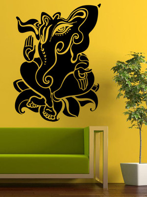ALLURE 80 cm Ganesh ji Self Adhesive Sticker(Pack of 1)