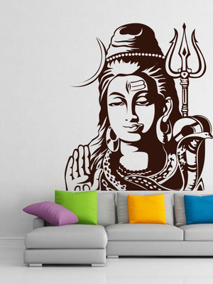 ALLURE 64 cm Lord Shiva_2 Self Adhesive Sticker(Pack of 1)
