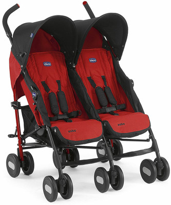 

Chicco Echo Twin Stroller Garnet Stroller(No Recline position, Red)