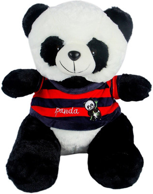 

CREATIVEVILLA CUTE RED TSHIRT PANDA STUFFED PLUSH SOFT TOY - 45 cm(Black)
