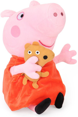 

Peppa Pig with Bear Plush - 19 cm(Multicolor)