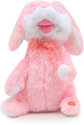 

CREATIVEVILLA CUTE PINK DANCING RABBIT STUFFED PLUSH SOFT TOY - 22 cm(Multicolor)