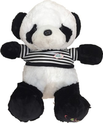 

CREATIVEVILLA CUTE BLACK TSHIRT PANDA STUFFED PLUSH SOFT TOY - 70 cm(Black)