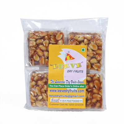 Leeve Dry fruits Peanut Half Chikki , 800gm(800 g, Pouch)