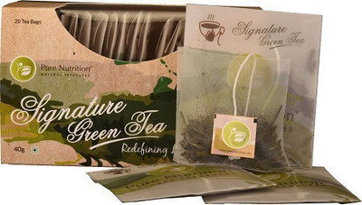 

Pure Nutrition Signature Green Tea - 20 Tea Bags Unflavoured Green Tea Bags(20 Bags, Box)