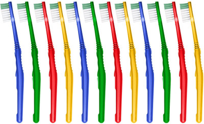 

aquawhite Junior Champ Bristles, Health & Personal Care Ultra Soft Toothbrush(Pack of 12)