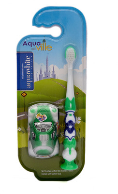

aquawhite aquaville with car toy for kids, Bristles. Health & Personal Care Ultra Soft Toothbrush
