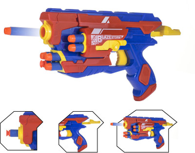

Wishkey Blaze Storm Manual Soft Bullet Gun Toy with 10 Safe Foam Bullets|Long Shooting Range Target Board Game for Kids|Blaster Gun For Boys(Multicolor)