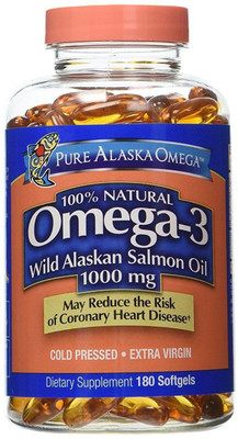 

Pure Alaska Omega Omega 100% Natural Omega-3 Wild Alaskan Salmon Oil 1000mg(180 No)