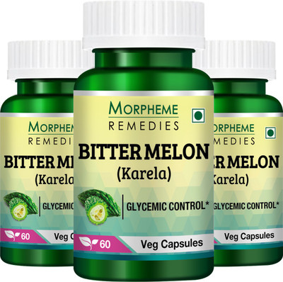 

Morpheme Remedies Bittermelon (Karela) 500mg Extract (Pack Of 3)(60 No)