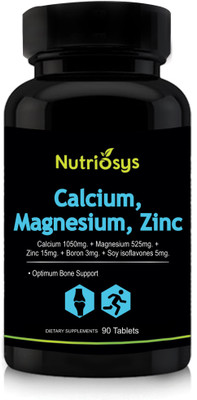 

Nutriosys Calcium, Magnesium, Zinc - 500mg ,Tablets(90 No)
