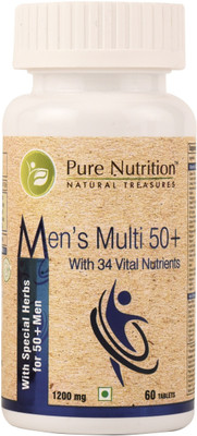 Pure Nutrition Men's Multi 50+ (For men approaching or past their 50s) - 60 Tablets(60 No)
