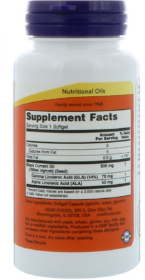 

Now Foods Now Foods, Black Currant Oil,(100 No)