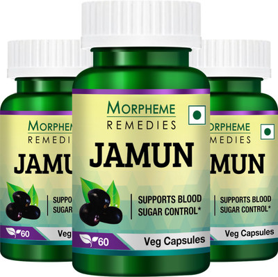 

Morpheme Remedies Jamun 500mg Extract (Pack of 3)(180 No)