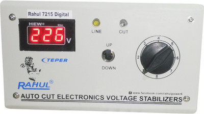 

Rahul 7215 c Digital 600 VA/2 AMP 90-260 VOLT 1 Air Coolers Autocut Voltage Stabilizer Digital Autocut Stabilizer(Smook Gray)