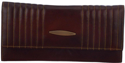

Leatherman Women Brown Genuine Leather Wallet(11 Card Slots)