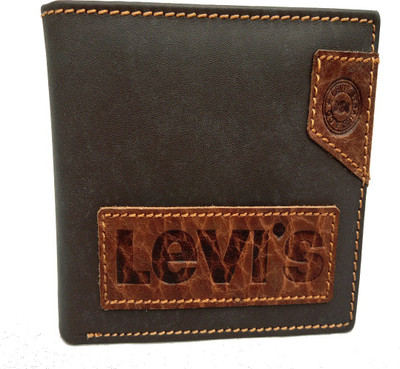 

levi Boys Black Genuine Leather Money Clip(3 Card Slots), Black;redorenge