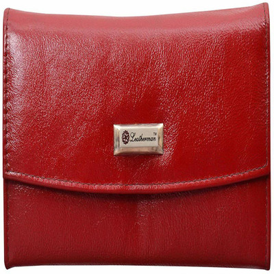 

Leatherman Women Casual Red Genuine Leather Wallet(11 Card Slots)