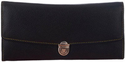 

Leatherman Women Casual Black Genuine Leather Wallet(11 Card Slots)