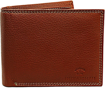 

NUKAICHAU Men Brown Genuine Leather Wallet(6 Card Slots)