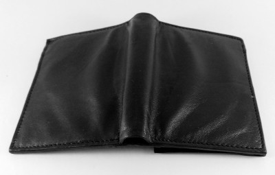 

WALTZ Men Black Genuine Leather Wallet(9 Card Slots)