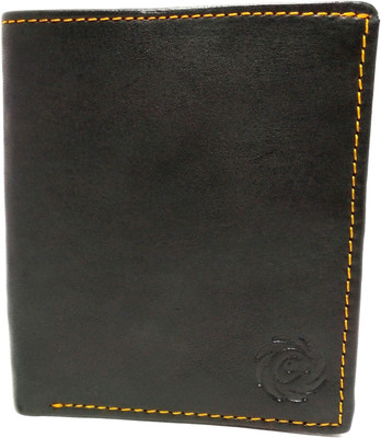 

Color One Men Casual Black Genuine Leather Wallet(8 Card Slots), Colorone black