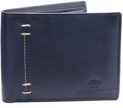 

NUKAICHAU Men Black Genuine Leather Wallet(6 Card Slots)