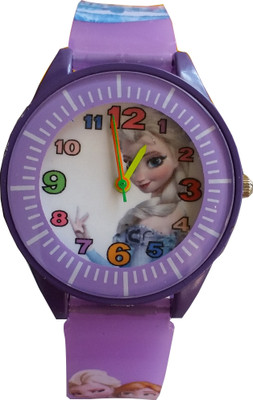 SS Traders Cute Purple Frozen Watch - For Girls