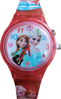 

SS Traders -Cute Frozen Slim Seven Lights Analog Watch - Good gifting Item for Kids Watch - For Boys & Girls