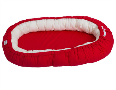 

Baybee Comfo Sleeping Baby Bed Reversible Crib(Fabric, Red)