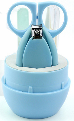

Grapits Baby, Infant and Toddler Blue Grooming Kit with Scissors - The Best Unique Baby Shower Gift for Girls and Boys (Blue)(Blue)