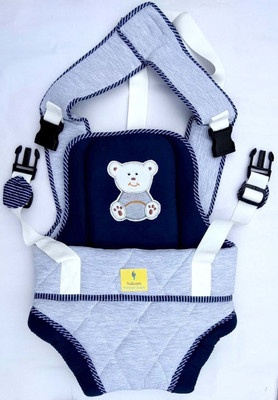 

Naksam Baby Carrier Bike Safety Belt Baby Cuddler(White & Blue, Front carry facing out)