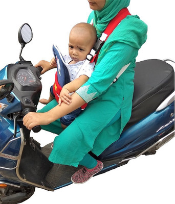 

Naksam Baby Carrier Bike Safety Belt-(Blue & Red) Baby Cuddler(Blue & Red, Front carry facing out)